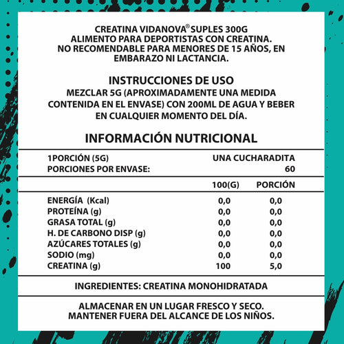 Creatina Monohidratada 300g de 200MESH
