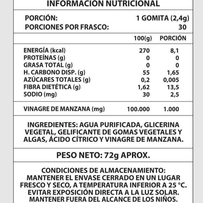 Gomitas Vinagre De Manzana 1000mg