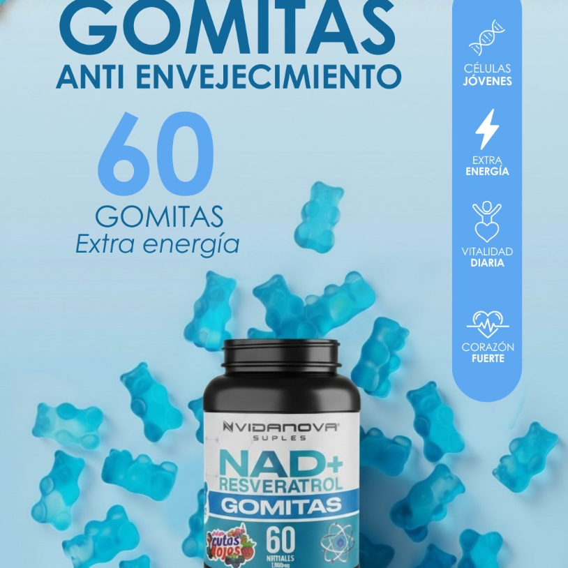 60 Gomitas Nadresveratrol 1000mg
