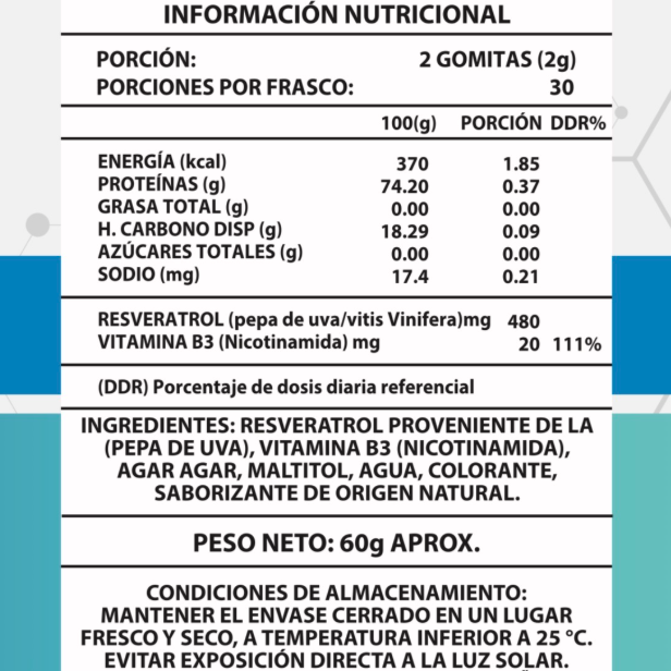 60 Gomitas Nadresveratrol 1000mg
