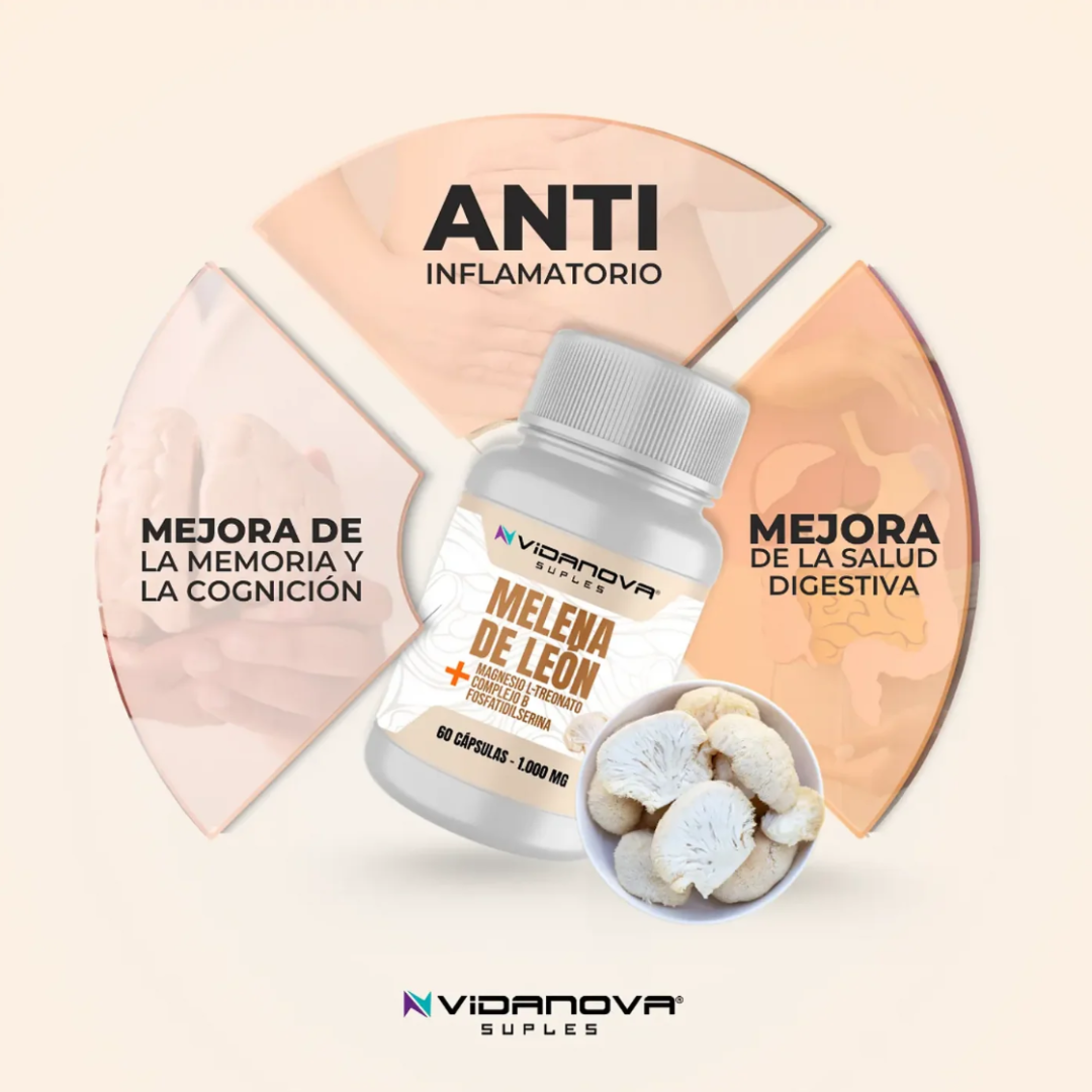 MELENA DE LEON FORTIFICADA 60 CAP 1000 MG